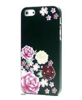 Basicase ™ Lovely Flower Hard 3D Relief Bling Rhinestones Hard Slim Fit Designer Cover Case for Apple iPhone 5 U858A with Gift Box Set + Special Free Gift by Bydico ™: Cell Phones & Accessories