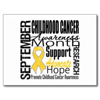 Childhood Cancer Awareness Month Tribute Post Cards