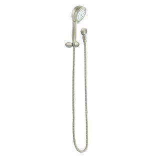 Moen 3836BN Four Function Massaging Handshower with Bracket and Hose, Brushed Nickel   Hand Held Showerheads  