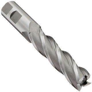YG 1 E2034 Cobalt Steel Square Nose End Mill, Long Reach, Weldon Shank, Uncoated (Bright) Finish, Non Center Cutting, 30 Deg Helix, 4 Flutes, 3.25" Overall Length, 0.375" Cutting Diameter, 0.375" Shank Diameter: Industrial & Scientific