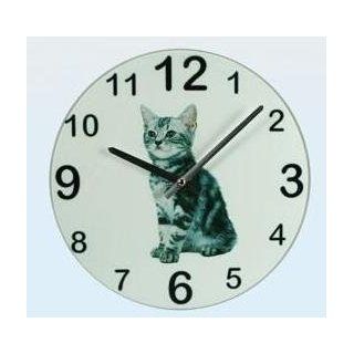 Design Cat Coloured Wall Clock Photo Family Time " House Cat "  