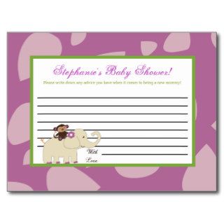 Writable Advice Card Jacana Purple Animals Post Cards