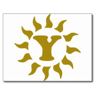 Y Letter Sun.png Post Cards
