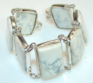 Picture Jasper Women's Silver Bracelet 28.90g (color: white, dim.: 7/8 inch). Picture Jasper Crafted in 925 Sterling Silver only ONE bracelet available   bracelet entirely handmade by the most gifted artisans   one of a kind world wide item   FREE GIFT