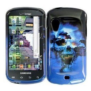 BLUE SKULL BLACK Design Protector Hard Cover Case for Samsung SCH i405 Stratosphere 4G LTE Android Smartphone [Verizon] Cell Phones & Accessories