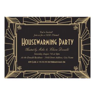 Art Deco Style Housewarming Party Invitation