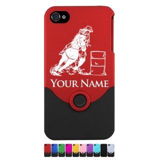 Engraved iPhone 4/4S Case/Cover   BARREL RACING COWGIRL, BARREL RACER   Personalized for FREE (Click the CONTACT SELLER button after purchase and send a message with your case color and engraving request): Cell Phones & Accessories
