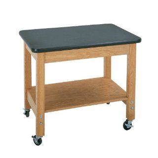 Diversified Woodcrafts 4501K Solid Oak Wood Mobile Demo Cart with Plywood Shelf, Plastic Laminate Top, 36" Width x 30" Height x 24" Depth: Science Lab Carts: Industrial & Scientific