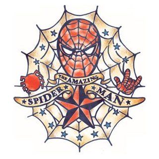 Spider Man Comic Book Character Sticker   Tattoo Automotive