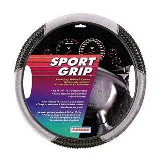 Superior 58 1100Y Slip On Massage  Velour Gray Steering Wheel Cover: Automotive