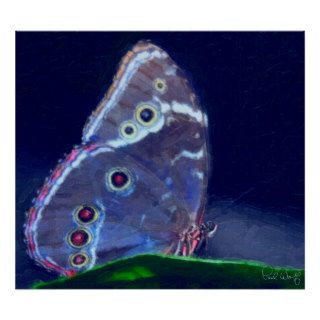 Blue Morpho Oil Painting Effect Posters