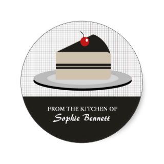 Slice of Cake Round Stickers