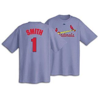 MLB Majestic St Louis Cardinals #1 Ozzie Smith Light Blue Cooperstown Player T shirt : Athletic Jerseys : Clothing