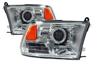 Dodge Ram Chrome CCFL LED Halo Projector Headlights /w Amber: Automotive