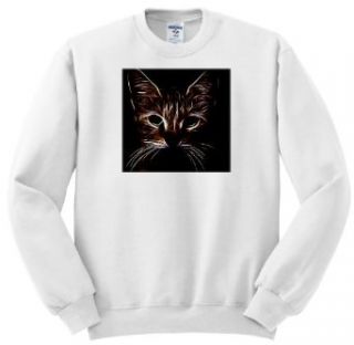 Charlyn Woodruff   CW Designs Neon Light Art   Animals   Tabby Cat Face Pet Lovers Glowing Neon Light Art   Sweatshirts Clothing