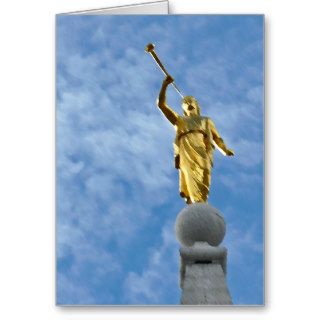 Angel Moroni on Salt Lake Temple Card