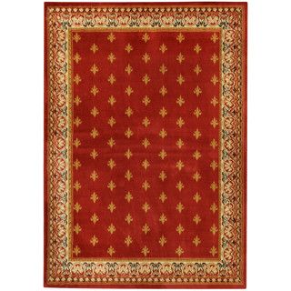 Ephesus Collection Red French Border Area Rug (3'3 x 4'7) 3x5   4x6 Rugs