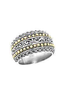 Effy Jewlery Balissima Sterling Silver and 18K Gold Ring Ring size 7: Effy: Jewelry