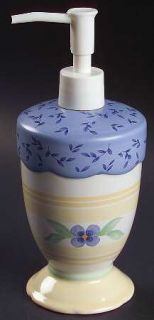 Pfaltzgraff Summer Breeze Lotion Dispenser Sculpted, Fine China Dinnerware   Blu