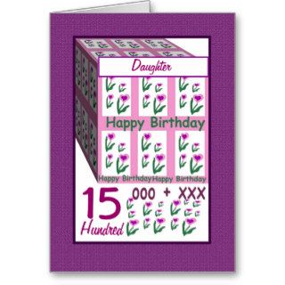 DAUGHTER   Happy 15th Birthday Greeting Cards