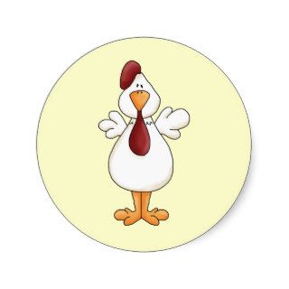 Chicken Round Sticker