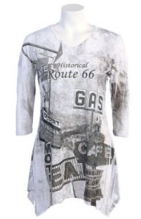 Jess N Jane "Route 66" Sublimation Tunic with Rhinestone Bling Accents 3X Fashion T Shirts