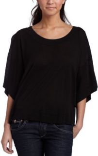 Kensie Girl Juniors Short Sleeve Cropped Oversized Sweater, Black, Large at  Womens Clothing store