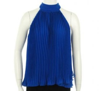 INC International Concepts Pleated Sleeveless Shirt Indigo Blue 6 at  Womens Clothing store: Tank Top And Cami Shirts