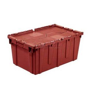 Distribution Container With Hinged Lid 21 7/8x15 1/4x12 7/8 Red   Lidded Home Storage Bins