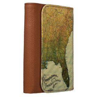 Vintage Florida Train Map Women's Wallets