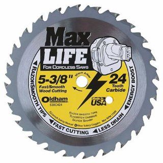 Oldham 538C424 5 3/8 Inch 24T Max Life Contractor Superduty Carbide Blade   Circular Saw Blades  