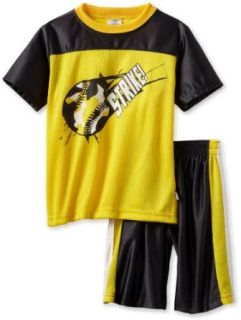 Russell Athletics   Kids Boys 2 7 Short Sleeved Short Set, Lemon, 4: Clothing