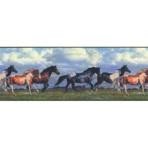 York Wallcoverings 9.75 in. Horse Running Free Wallpaper Border NV9448B