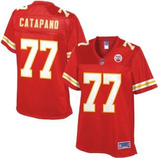 Pro Line Womens Kansas City Chiefs Mike Catapano Team Color Jersey   Red  Sports Fan Apparel  Sports & Outdoors