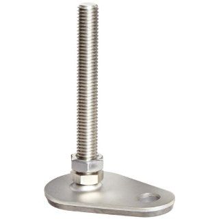 J.W. Winco 440.6 50 3/8 16 100 GV Series GN 440.6 Stainless Steel Leveling Feet with Fixing Lug and Black Rubber Pad, Inch Size, 1.97" Base Diameter, 3/8 16 Thread Size, 3.94" Thread Length: Vibration Damping Mounts: Industrial & Scientific