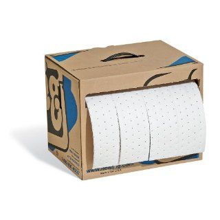 New Pig MAT442 Polypropylene Rip & Fit Oil Only Absorbent Mat Roll in Dispenser Box, 7.9 Gallon Absorbency, 60' Length x 15" Width, White: Science Lab Spill Containment Supplies: Industrial & Scientific