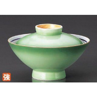 soup cereal bowl kbu458 04 032 [5.87 x 3.75 inch] Japanese tabletop kitchen dish Large tea green color large tea ( with a cover ) [14.9 x 9.5cm] strengthening inn restaurant tableware restaurant business kbu458 04 032: Soup Cereal Bowls: Kitchen & Dini