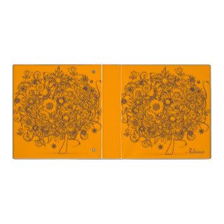 Cute yellow flower tree design vinyl binder