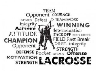 Lacrosse Text Poster (20.00 x 16.00)   Prints