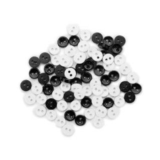 Bulk Buy Blumenthal Lansing Favorite Findings Basic Mini Buttons 75/Pkg Black & White 5500MB 444 (6 Pack)