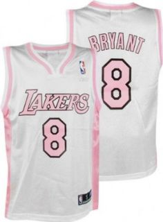 Kobe Bryant Pink Reebok NBA Replica Los Angeles Lakers Girls Jersey   Small (7 8) : Sports Fan Jerseys : Clothing