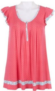 Ellen Tracy Never A Fresher Look Short Sleeve Top (8410962) S/Pin Dot Pajama Tops