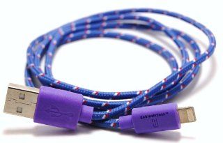 CablesFrLess (TM) Purple 3ft 8 pin to USB Braided High Quality Durable Charging / Data Sync Cable fits iPhone 5: Cell Phones & Accessories