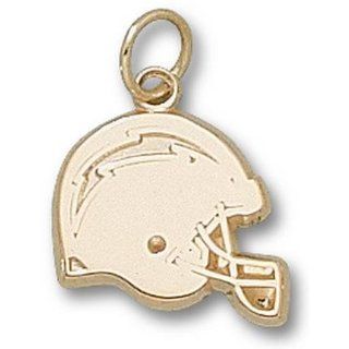 San Diego Chargers "Lightning Bolt Logo Helmet" 3/8" Charm   10KT Gold Jewelry: Clothing