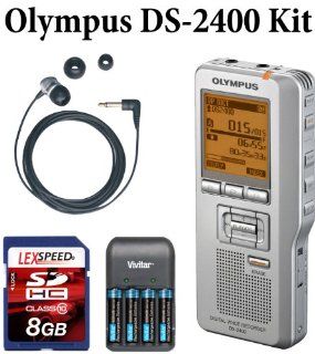 Olympus DS 2400 Digital Recorder Kit + 8GB + Olympus TP 8 Telephone Recording Device + Rapid AA/AAA Battery Charger AC/DC: Electronics