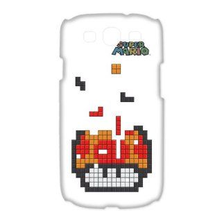 Funny Cartoons Anime Nintendo Game Super Mario Mushroom Tetris Samsung Galaxy S3 I9300/I9308/I939 Personalized Hard Plastic Case Cover (White) Electronics