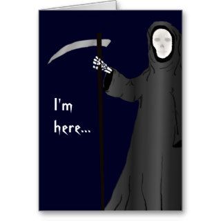 Grim Reaper Old Age Joke Funny Birthday Card