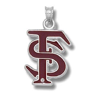 Sterling Silver Florida State University Large Enameled Interlocked FS Initials Charm FSU009ESS: Jewelry