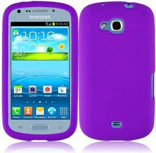 Samsung Galaxy Axiom R830 ( US Cellular ) Phone Case Accessory Sensational Purple Soft Silicone Rubber Skin Cover with Free Gift Aplus Pouch: Cell Phones & Accessories