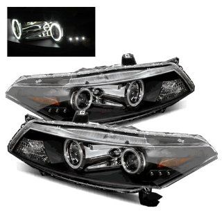 Honda Accord Coupe Black CCFL Halo Projector Headlights /w Amber Automotive